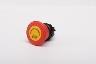 Yedek Acil Stop 40 mm Çevirmeli Etiketli Kırmızı Buton Kafası